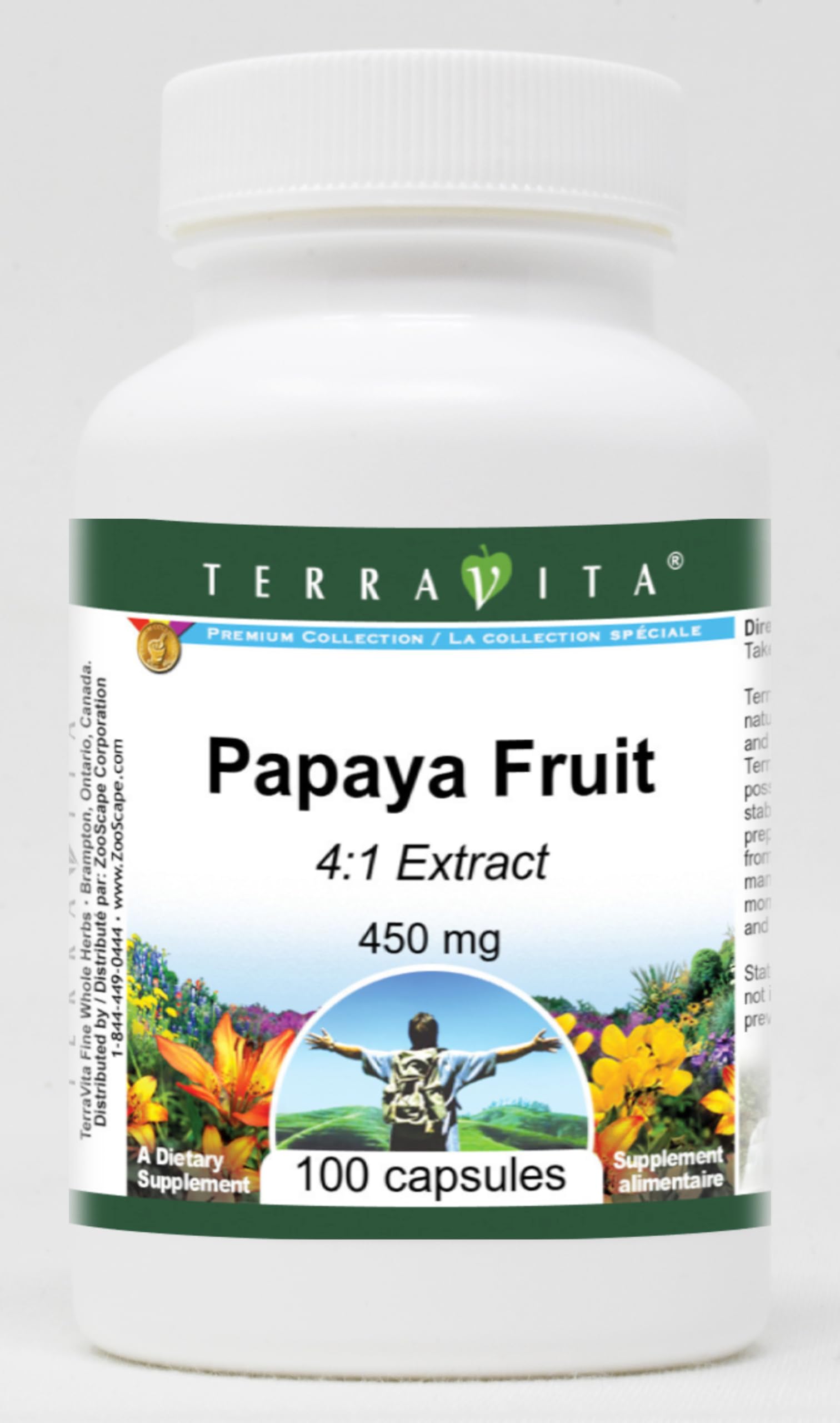 Premium 4:1 Papaya Extract 450mg (100 Capsules) - 3 Pack | Digestive Support & Immune Boost | Ideal for Gut Health, Detox, and Wellness Routines