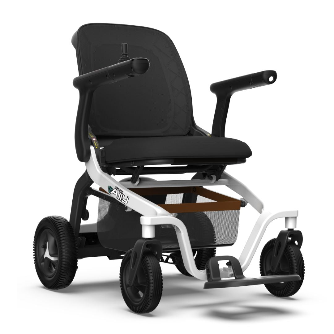 Golden Ally Folding Power Wheelchair - Lightweight Electric Mobility Scooter for Adults & Seniors - Compact Travel Wheelchair for Indoor/Outdoor Use - Perfect for Shopping, Airports & Daily Activities
