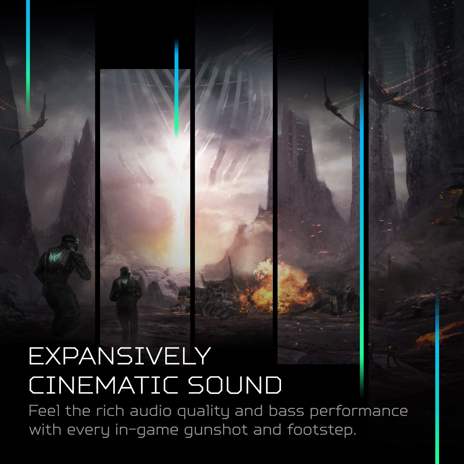 Acer PHW920 Predator Galea 350 7.1 Surround Sound Gaming Headset with 50mm Neodymium Drivers, Retractable Noise-Canceling Microphone & In-Line Controls - Perfect for PC, PS4, Xbox Gaming & Streaming (Black)