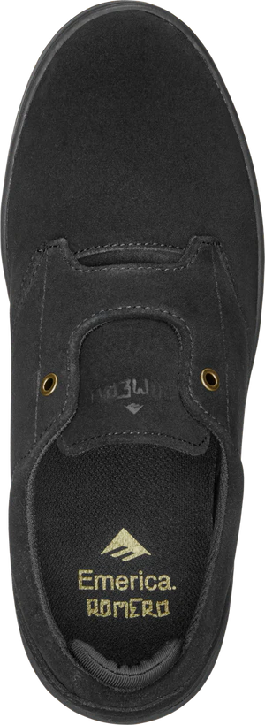 Emerica Romero Skate Shoes - Black | Durable & Comfortable for Street Skating & Casual Wear