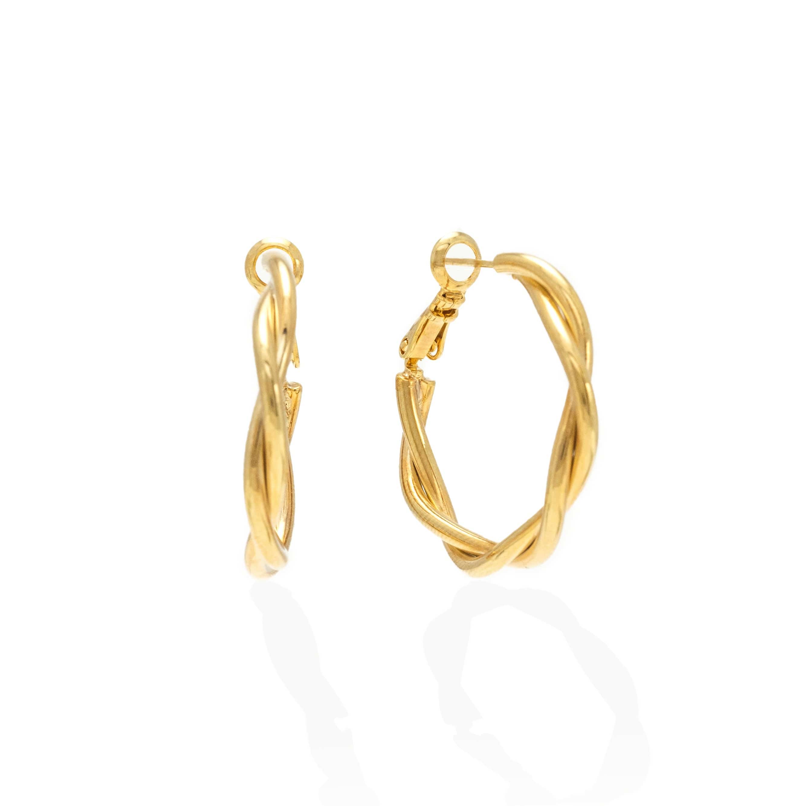 Rory Hoop Earrings for Women - 14K Gold Plated Dainty Huggie Hoops - Minimalist Everyday Jewelry for Work, Date Night & Gifting