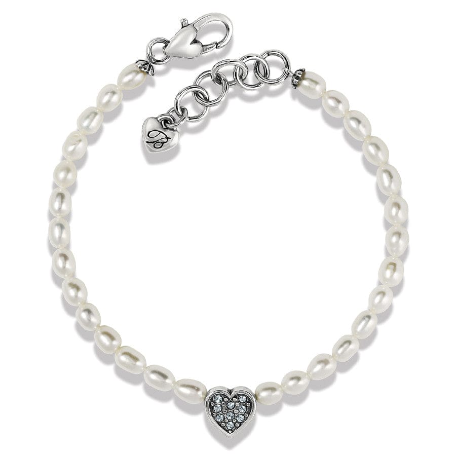 Meridian Zenith Heart Pearl Bracelet - Elegant Pearl Jewelry for Women | Perfect Gift for Anniversary, Valentine's Day & Special Occasions | Wedding, Party & Evening Wear Accessory