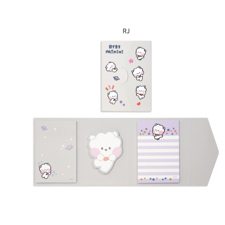 BT21 Mini Sticky Notes Pad - Cute RJ Character Memo Pads for Office, School & Home Organization - 500 Sheets Colorful Sticky Notes for Planners, Journals & Bulletin Boards