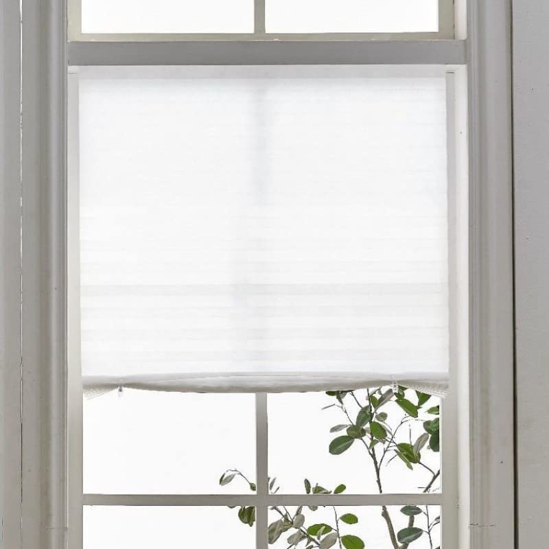 Cordless Temporary Window Blinds | Self-Adhesive No-Drill Pleated Paper Window Shades | Blackout Non-Woven Fabric for Home & Office | Perfect for Renters, Privacy & Light Control