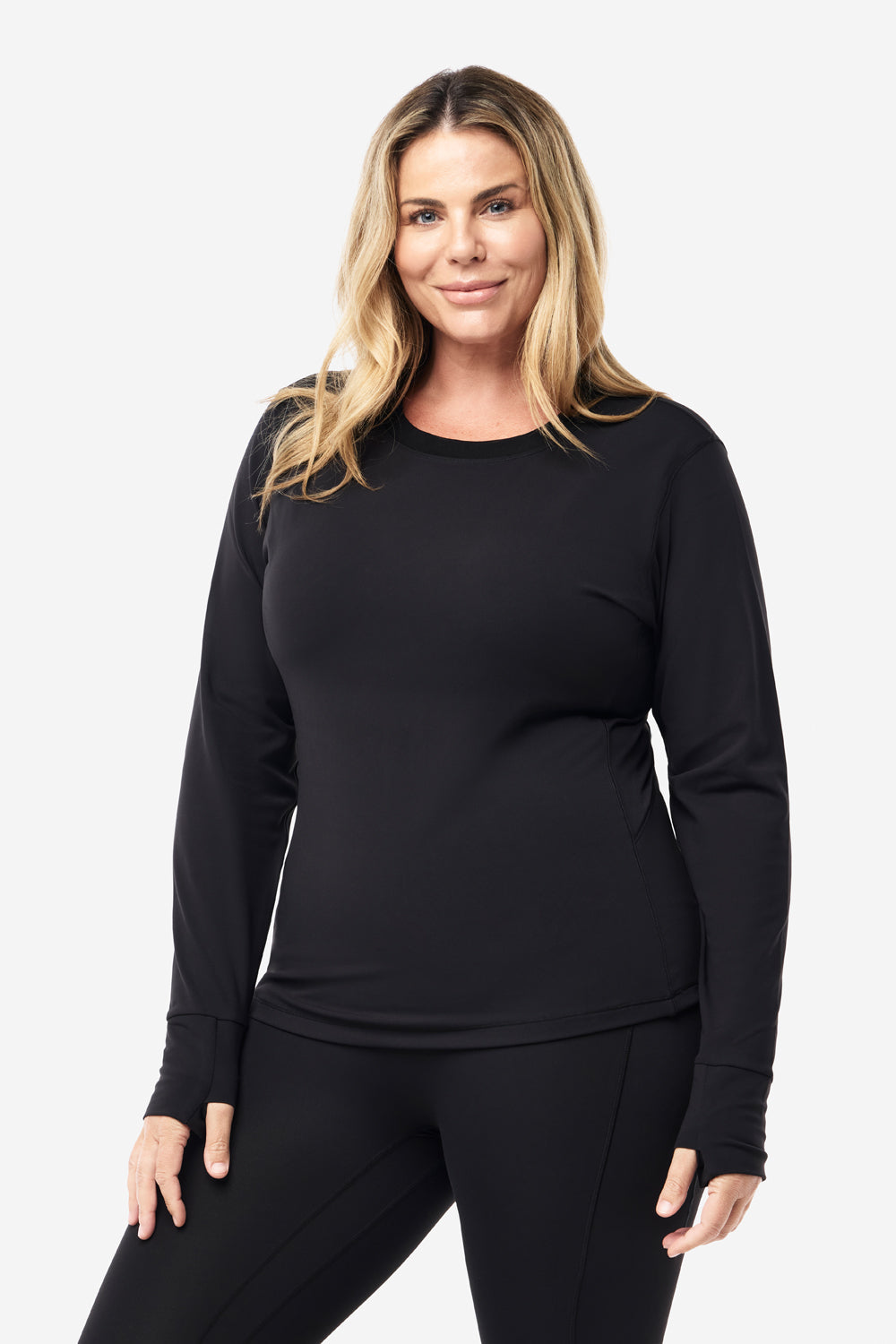 Long Sleeve Base Layer Top for Men & Women - Moisture Wicking Thermal Shirt in Black | Perfect for Hiking, Running & Cold Weather Activities