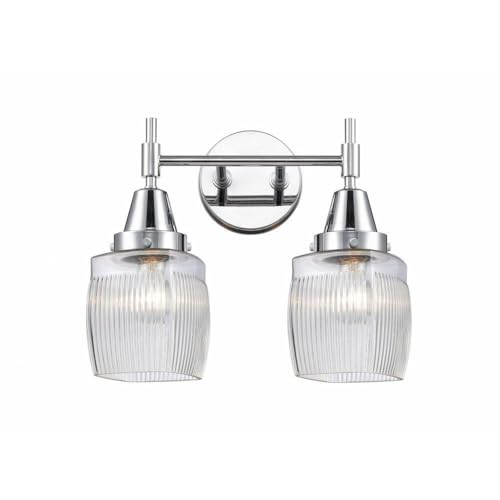 Innovations 447-2W-PC-G302 Transitional Two-Light Bathroom Vanity Set in Chrome Finish - Perfect for Modern Bathroom Lighting and Decor