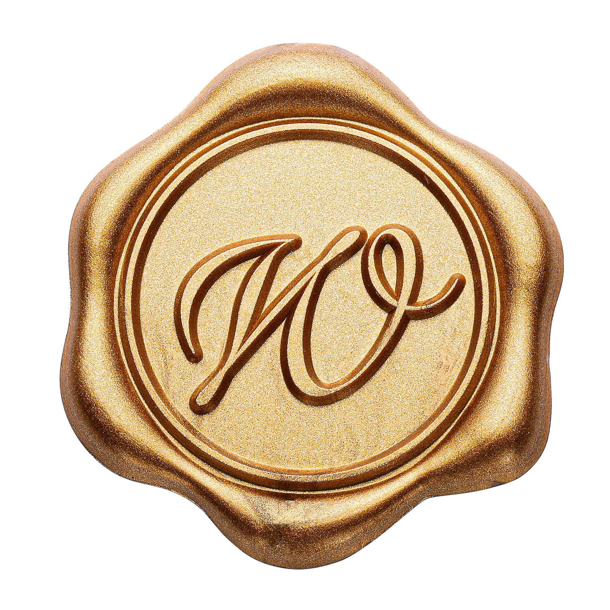 Yoption Initial Alphabet W Adhesive Wax Seal Stickers - 100 Pack Gold Letter Wax Seals for Envelopes, Wedding Invitations, Party Decor, Birthday & Christmas Cards - Self-Adhesive Decorative Stickers for DIY Crafts & Stationery