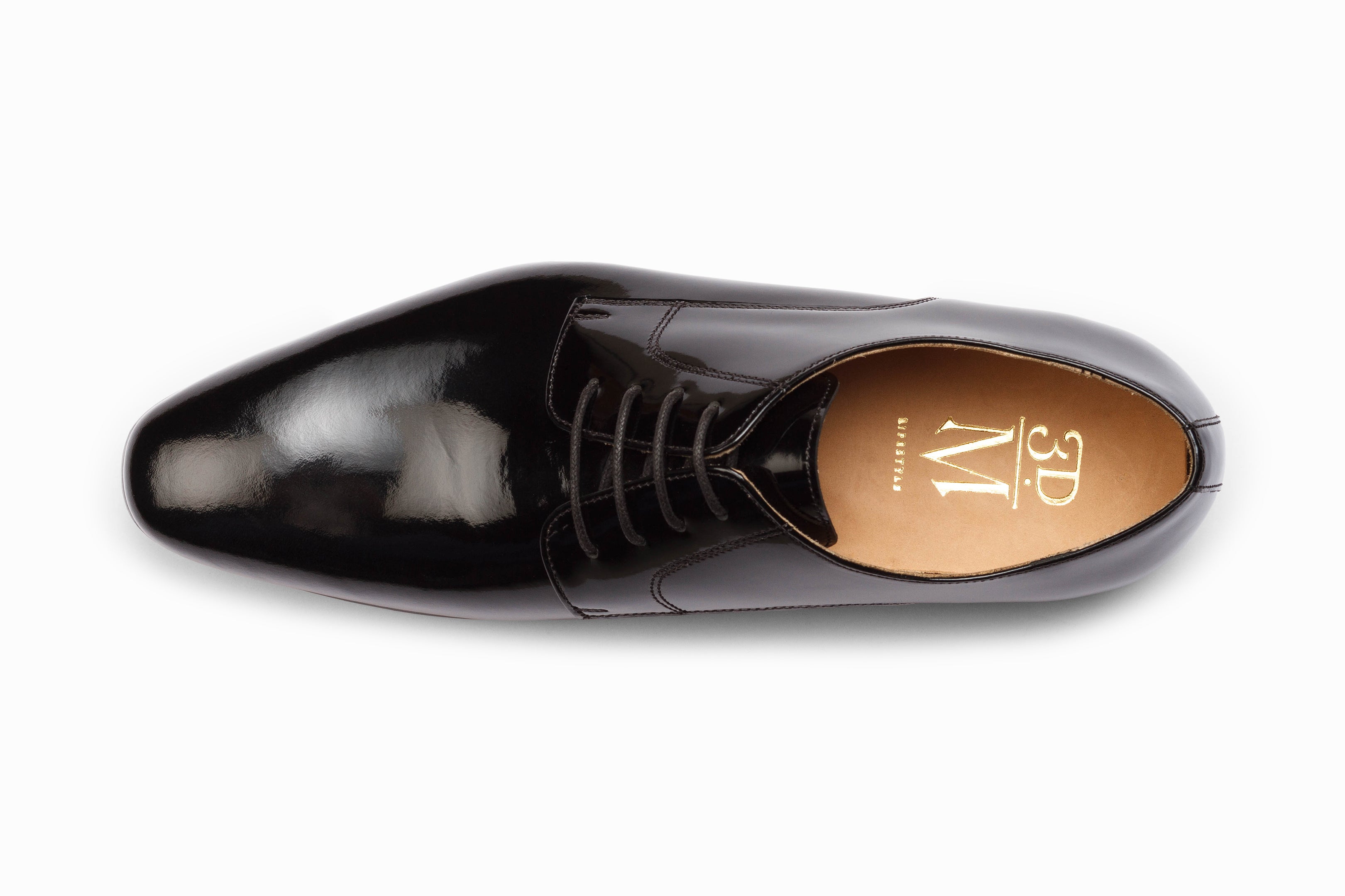 Classic Black Patent Leather Derby Shoes for Men - Stylish & Comfortable Formal Footwear for Office, Business & Special Occasions