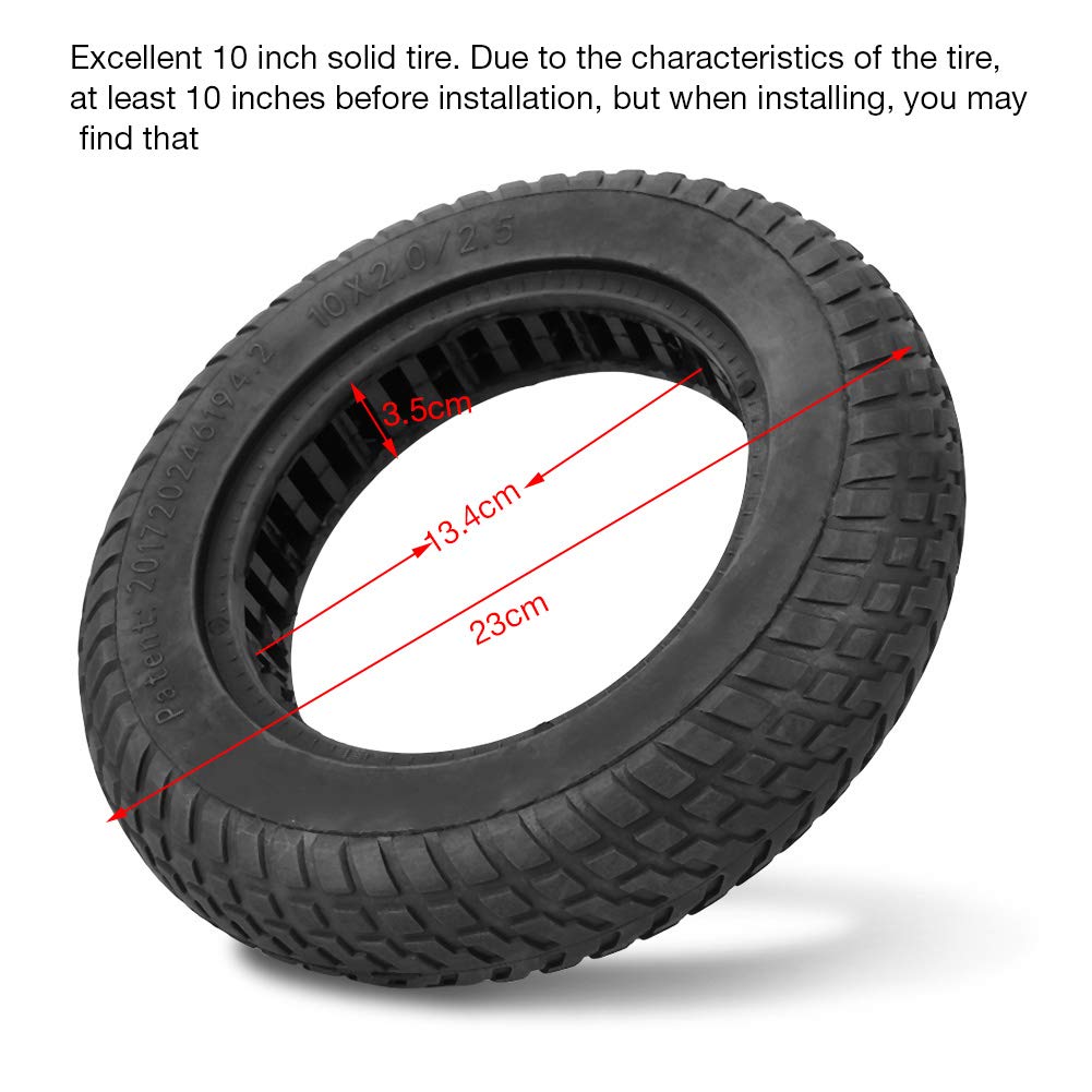 BNineteenteam 10 Inch Explosion-Proof Tubeless Replacement Tires for Electric Bikes - Small Size | Perfect for Urban Commuting & Off-Road Adventures