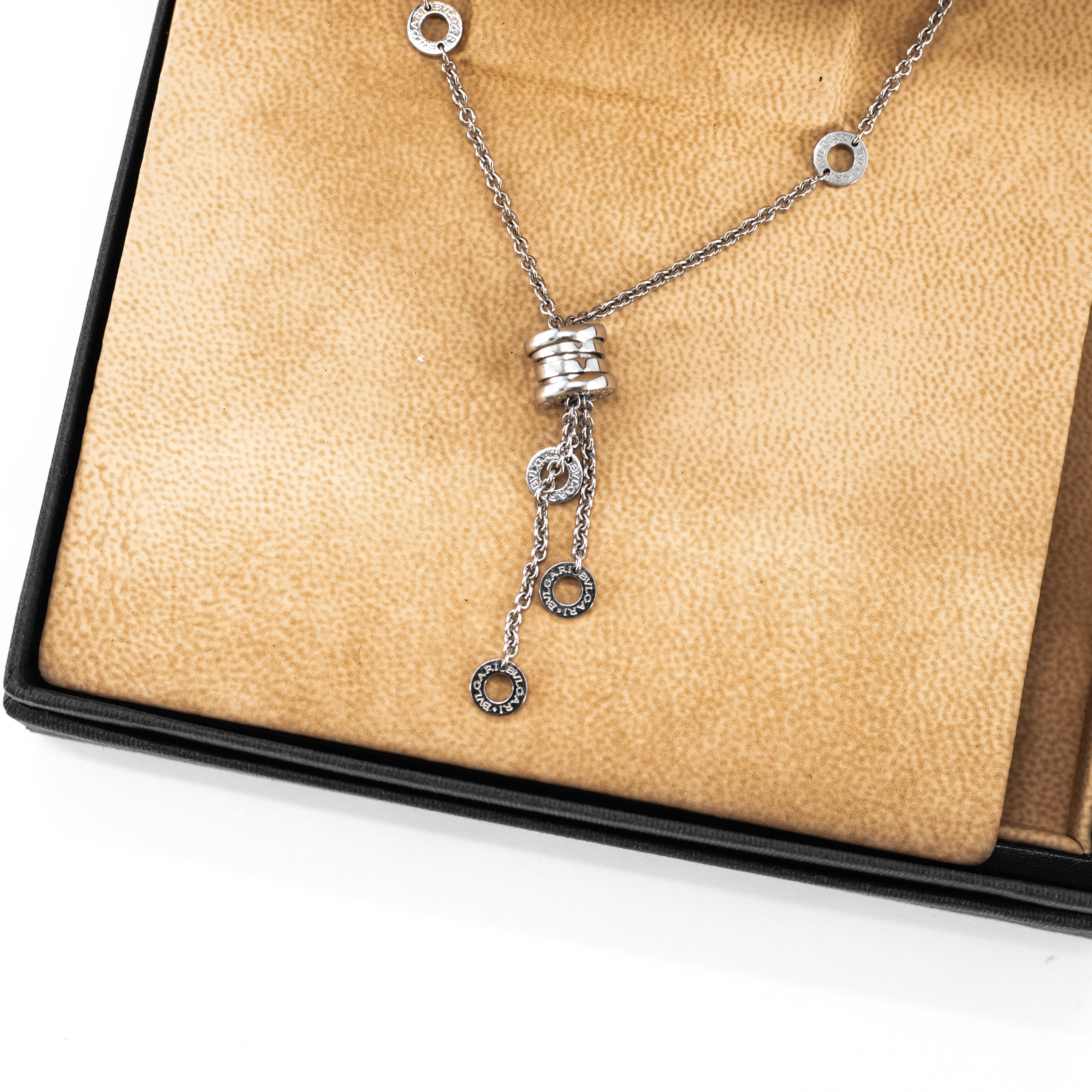 Bulgari 18k White Gold Bzero1 Charm Necklace | Luxury Italian Jewelry for Women | Perfect for Gifts, Weddings & Special Occasions