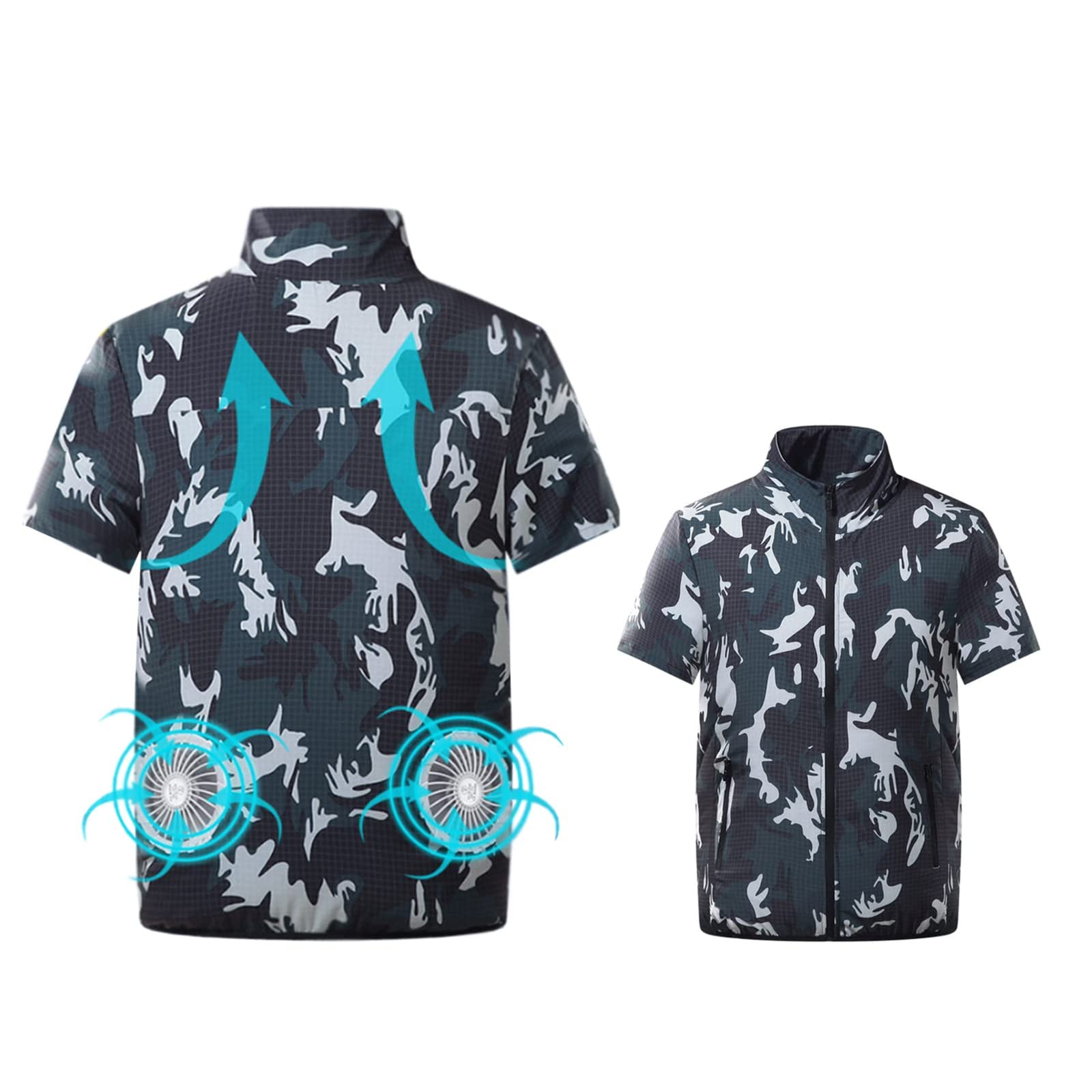 Cooling Fan Vest with Air Conditioner - Portable Wearable Cooling Jacket for Fishing, Outdoor Work & Summer Activities | Stay Cool in Hot Weather