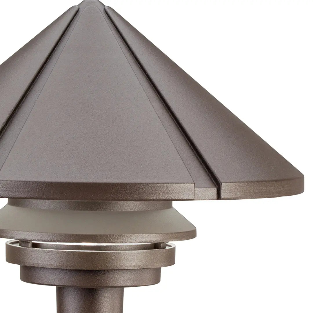 120V Large One Tier Path Light in Textured Architectural Bronze - Outdoor Landscape Lighting for Garden, Walkway, and Driveway