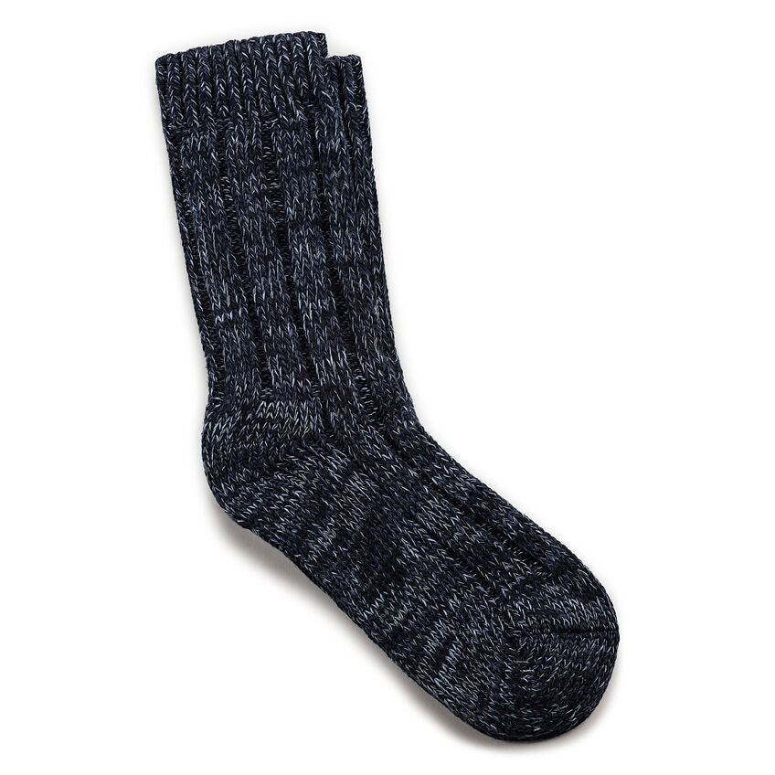 Birkenstock Women's Cotton Twist Socks - Navy Blue Comfortable Crew Socks for Everyday Wear, Yoga & Casual Outfits