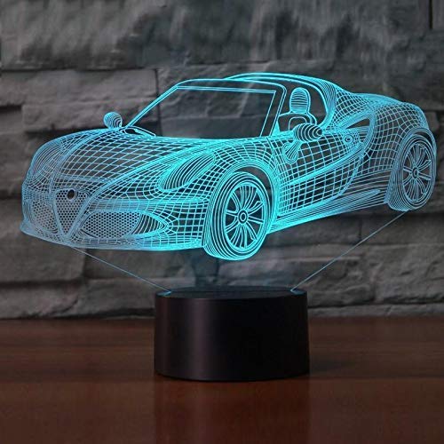 HPBN8 Ltd 3D Fire Truck Night Light - USB Powered Touch Control LED Desk Lamp with 7 Color Changing Modes | Perfect for Kids Room Decor, Christmas Gifts, Birthday Presents & Nursery Lighting