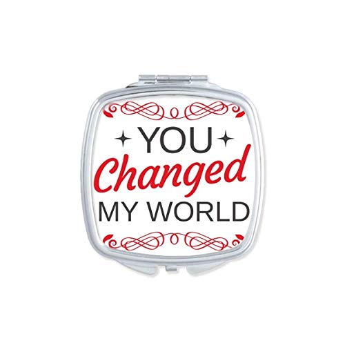 DIYthinker Valentine's Day Mirror - Portable Compact Double Sided Makeup Mirror with Romantic 