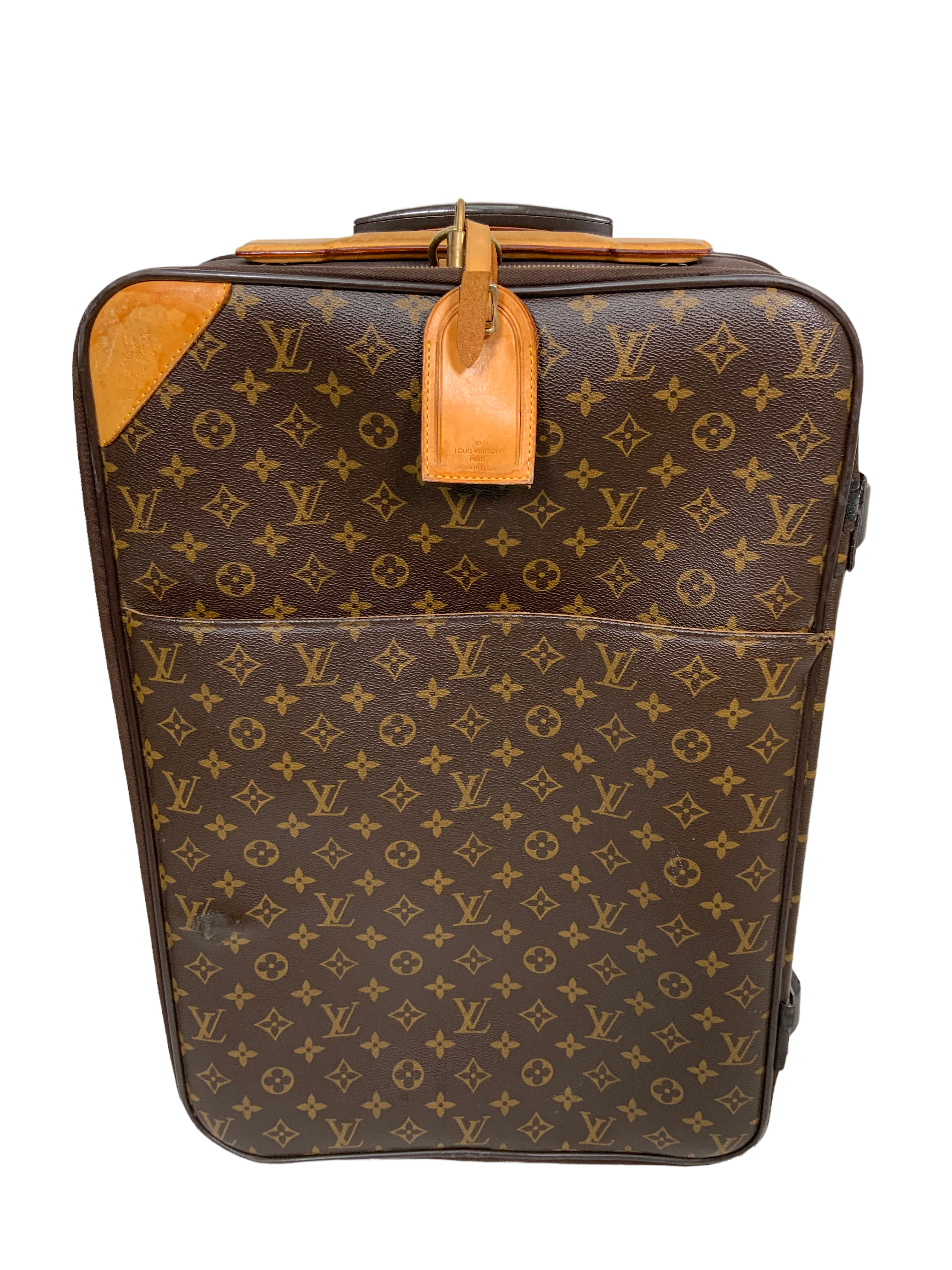 Louis Vuitton Pegase 50 Monogram Canvas Rolling Suitcase - Luxury Spinner Luggage for Business Travel & Vacation | Durable Carry-On Bag for Airplane & Train Trips