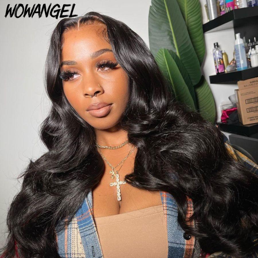 WOWANGEL 5x5 HD Lace Closure Wig - Glueless Invisible Wear & Go Body Wave Human Hair Wig for Black Women | Perfect for Daily Wear, Parties & Special Occasions