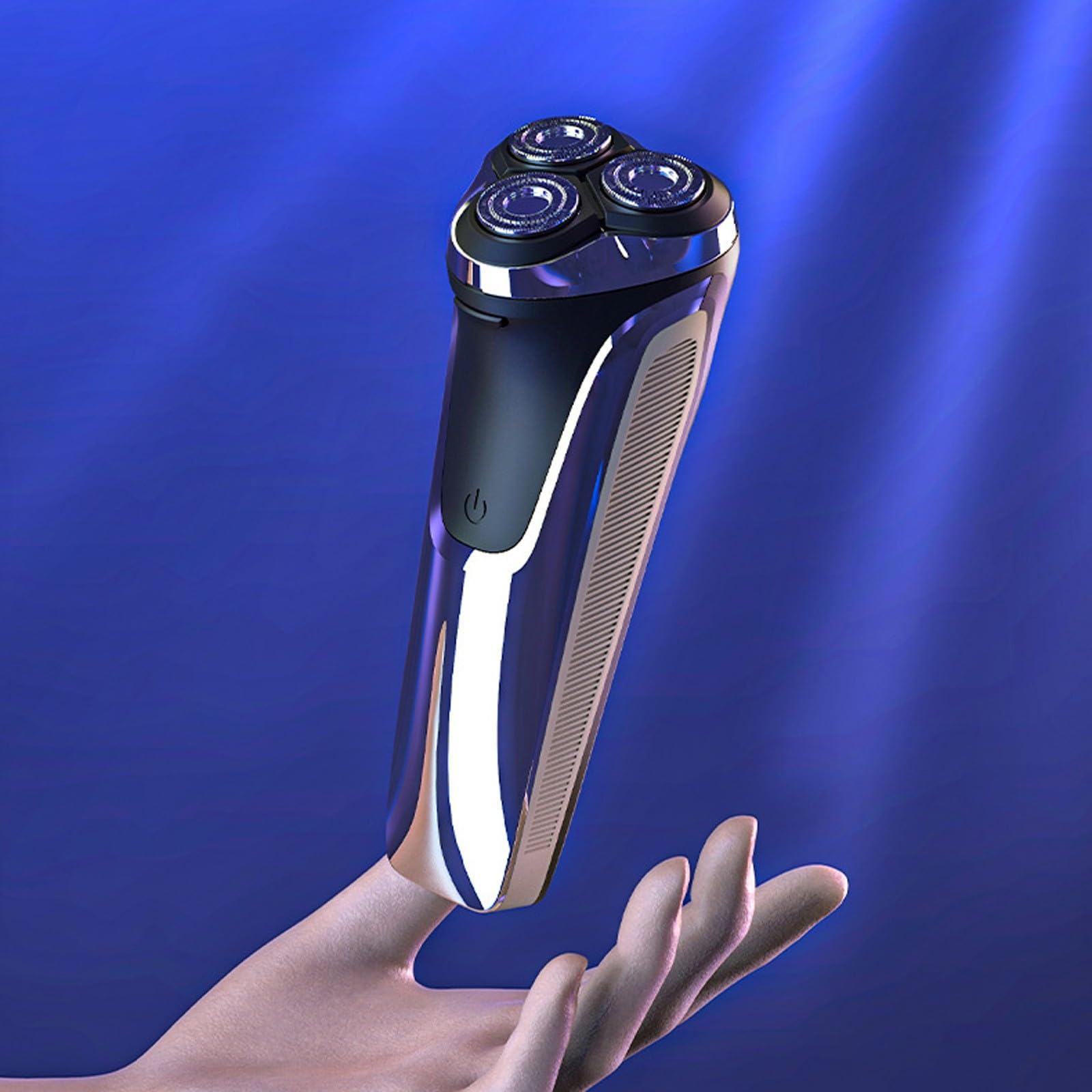 2025 Premium Electric Razor for Men - Rechargeable 4D Floating Head Shaver with Wet/Dry Use | Smooth Facial Shaving | Portable Travel Design (Khaki) | Perfect for Home, Gym & Business Trips