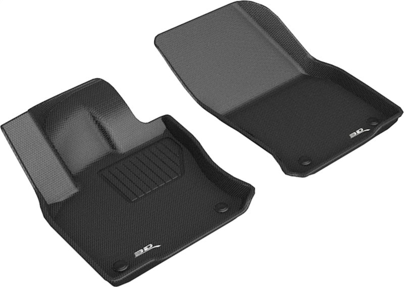 3D MAXpider Kagu Custom Fit Floor Mats for 2018-2021 Volkswagen Tiguan (1st Row) - All-Weather Protection & Premium Black Car Mats | Perfect for Daily Commute, Road Trips & Family Adventures