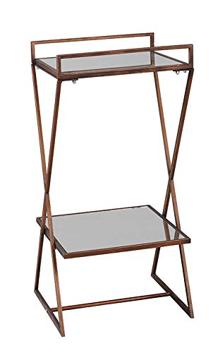 Roxie Rose Pedestal Stand in Antique Gold - Elegant Home Decor for Living Room, Dining Table, or Entryway Display