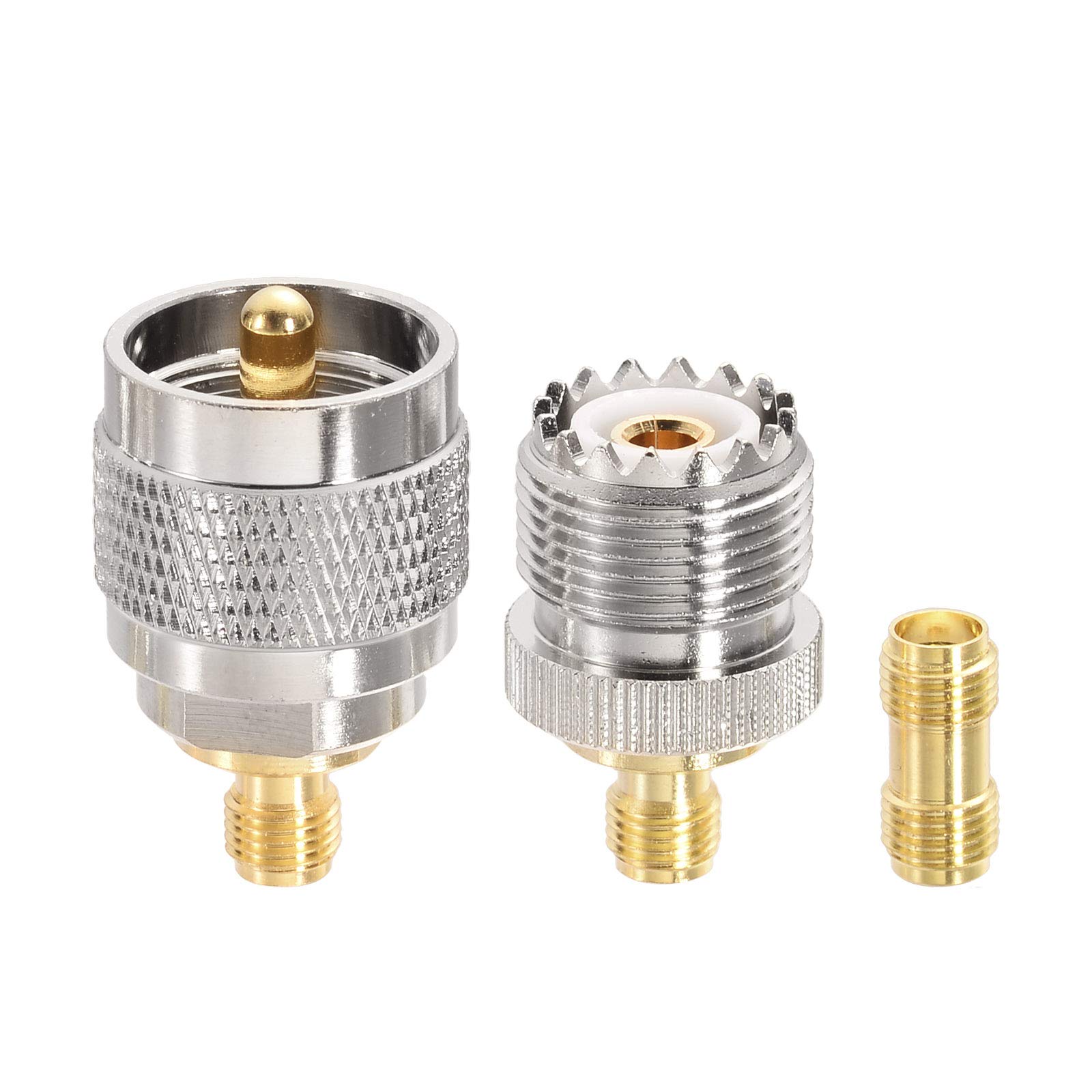Superbat SMA Male to SO239 RF Coaxial Cable 3ft with 3pcs SMA to SO239/PL259 Adapter Kit - Compatible with CB Radio, Handheld Radio Antenna, Walkie Talkie, Vector Network Analyzer - Perfect for Ham Radio, Communication Equipment, and Signal Testing