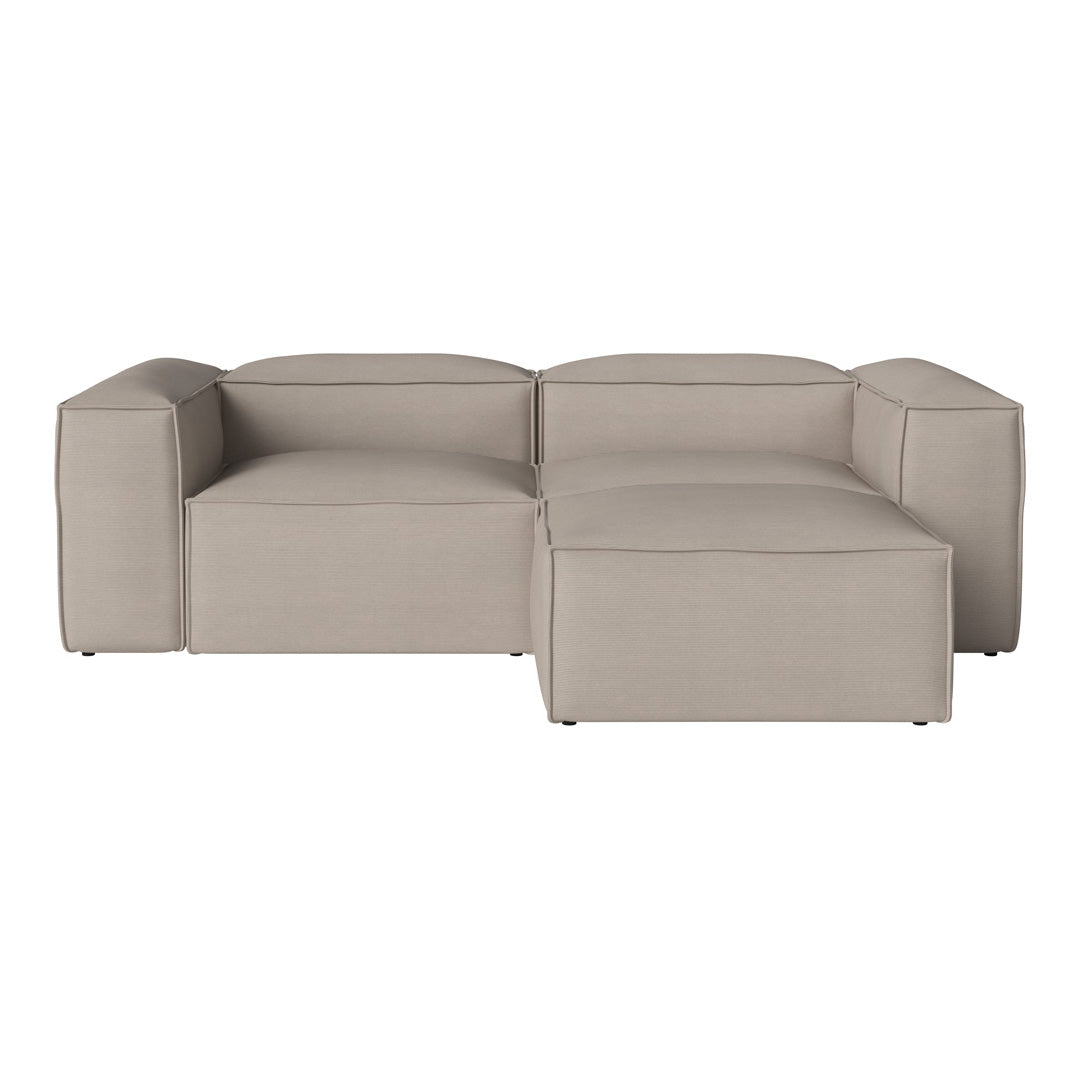 Cosima 2-Seater Small Sofa with Pouf - Compact Loveseat for Small Living Rooms, Apartments & Cozy Spaces