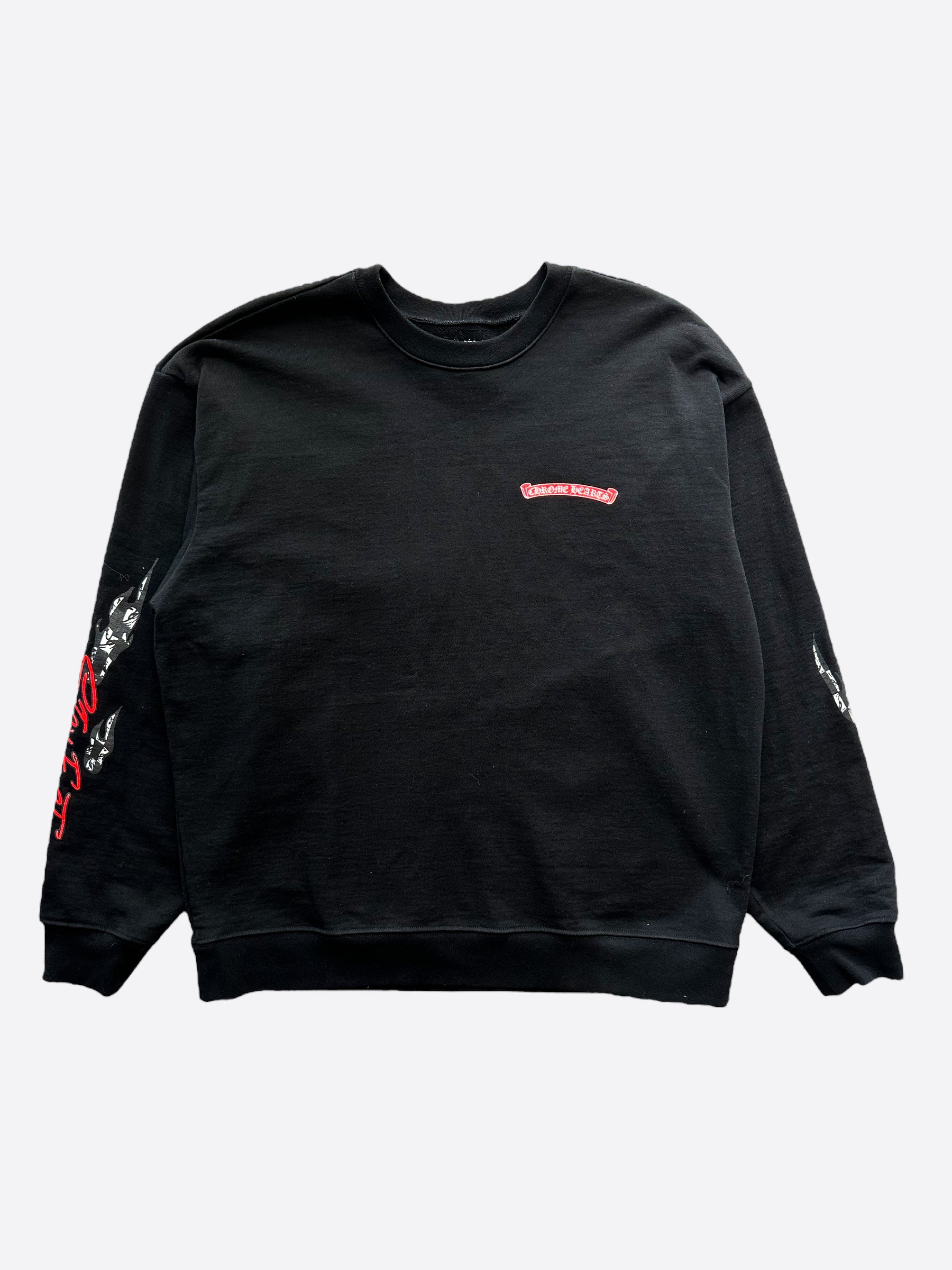 Chrome Hearts Matty Boy Black Stay Fast Sweater - Stylish Gothic Streetwear for Men | Perfect for Casual Outfits, Concerts & Night Out