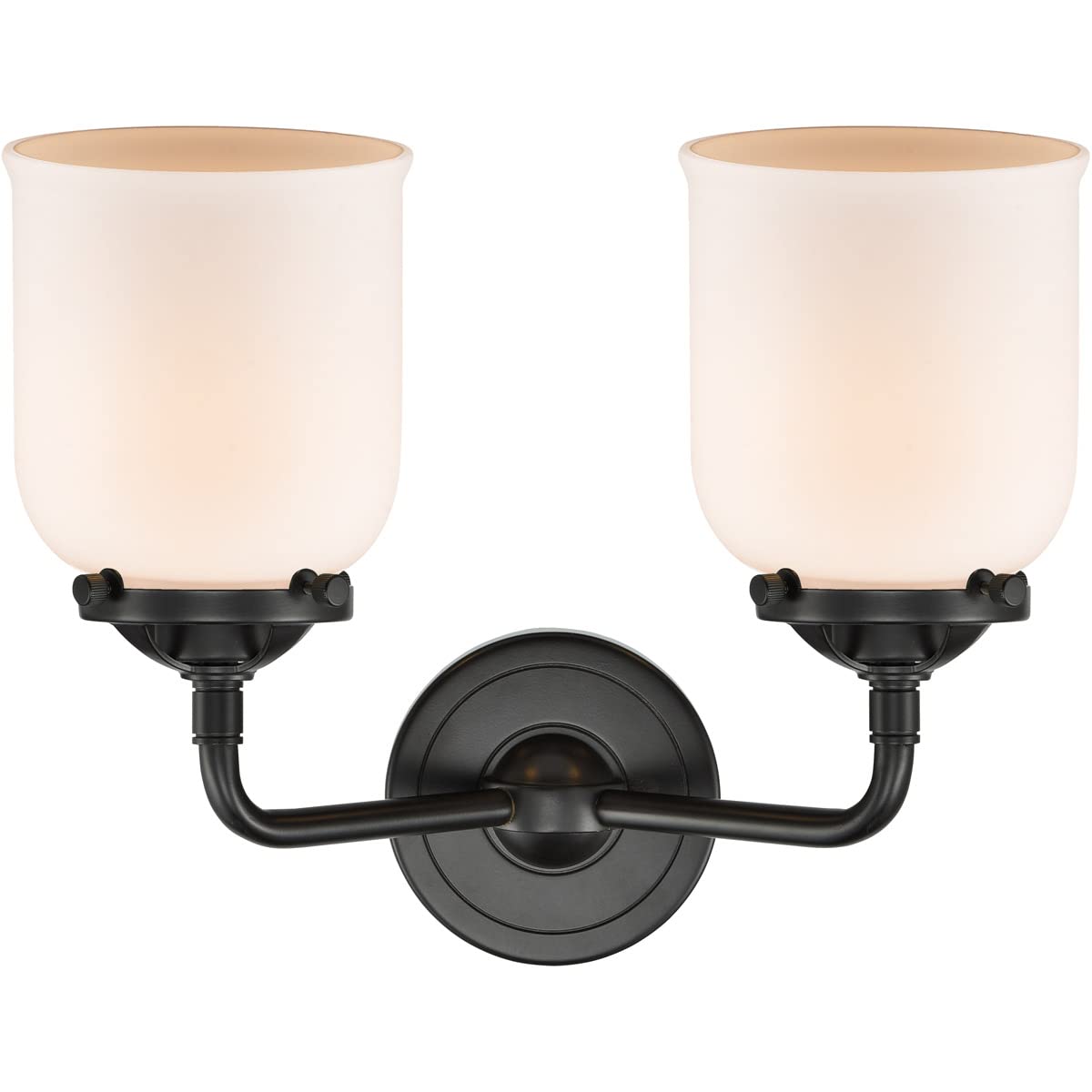 Innovations Lighting 284-2W-OB-G51-LED Small Bell 2-Light Bathroom Vanity Light - Nouveau Collection - Perfect for Modern Bathrooms & Powder Rooms