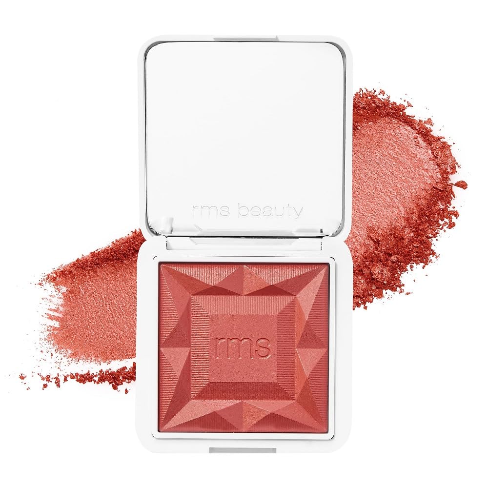 RMS Beauty ReDimension Hydra Powder Blush - Long-Lasting Powder Gel Blush for Cheeks, Buildable Cream Blush Makeup with Shimmer, Natural Cheek Tint for Flawless Glow | Perfect for Daytime Wear & Evening Makeup Looks