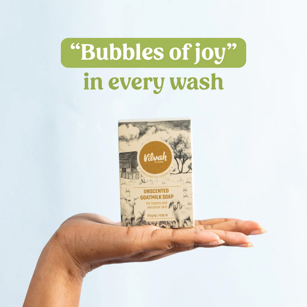Unscented Goat Milk Soap for Babies - Gentle & Natural Baby Skin Care - Perfect for Sensitive Skin, Newborn Bath Time & Daily Cleansing