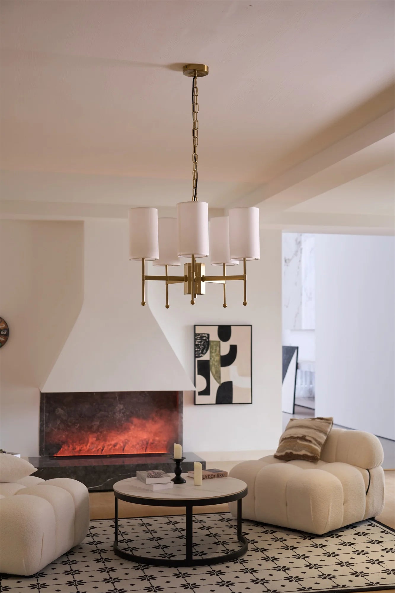 Kichler Modern Crystal Chandelier - Elegant Ceiling Light Fixture for Dining Room, Living Room & Bedroom - Energy Efficient LED Lighting for Home Decor