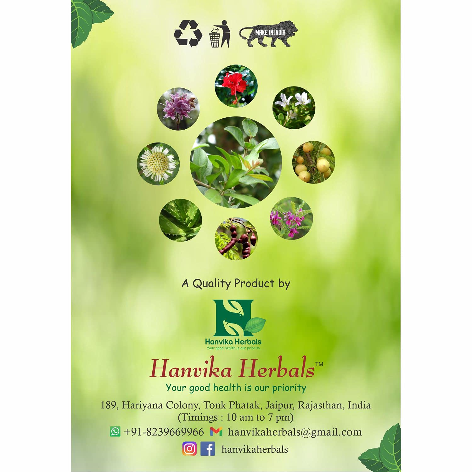 Hanvika Herbals Kattha Powder - 100% Pure Ground Acacia Catechu Wood (100g) | Natural Dye for Hair & Fabric | Traditional Ayurvedic Ingredient for Paan & Herbal Remedies