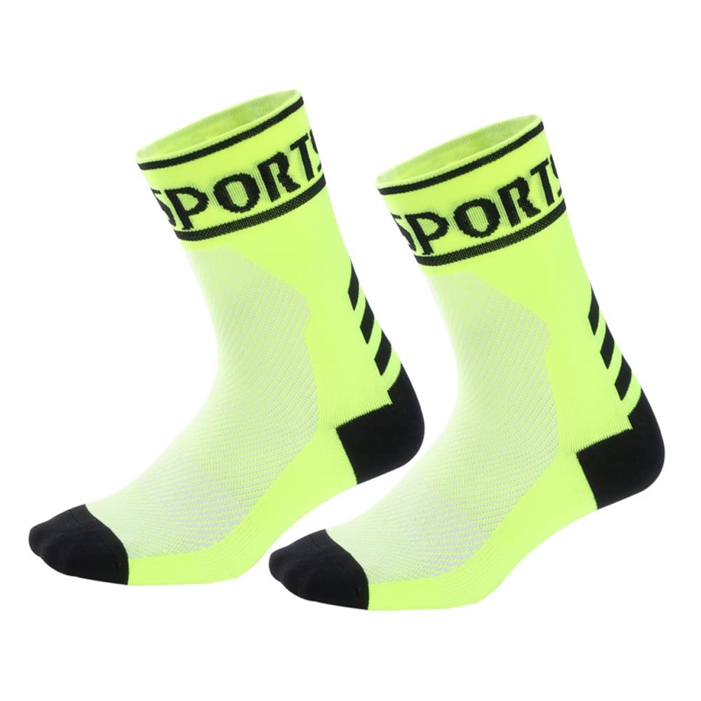Cycling Socks for Men & Women - Breathable Bike Riding Socks for XC, MTB & BMX - Athletic Ankle Socks in Black, White, Pink, Blue & Green | Perfect for Road Cycling, Mountain Biking & Indoor Training