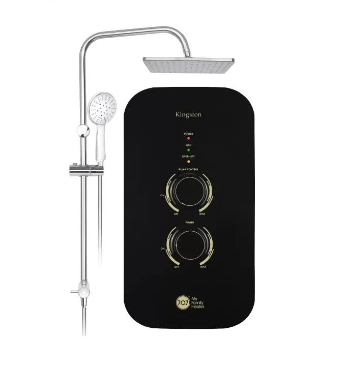 Kingston Instant DC Pump Water Heater with Rain Shower - Fast Hot Water Solution for Bathroom, Kitchen & RV Use