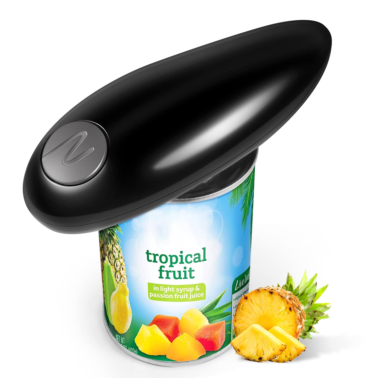 Automatic Electric Can Opener for Kitchen - Hands-Free Smooth Edge Opener for Seniors & Arthritis Users, Small Black (Model 066) - Perfect for Easy Food Prep & Elderly Assistance
