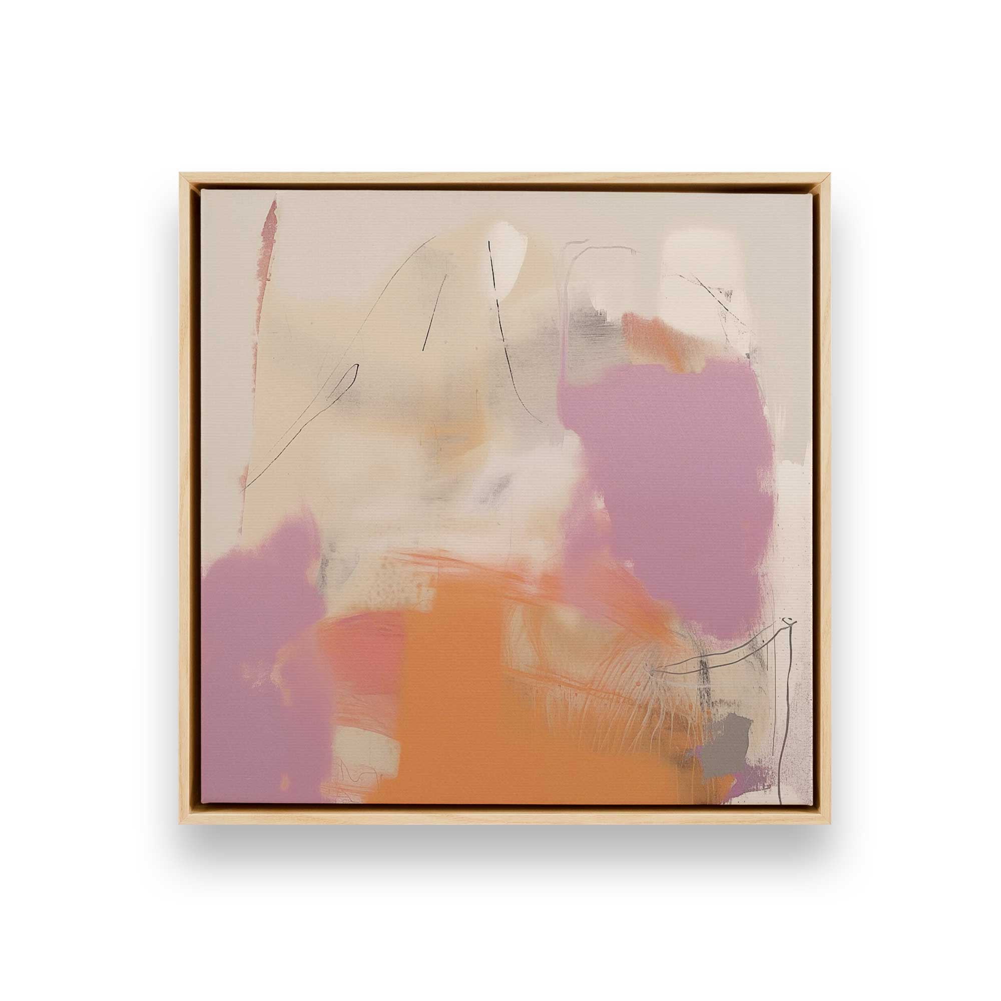 Cotton Candy Delight v2 Canvas Wall Art Print - Vibrant Abstract Painting for Living Room, Bedroom & Office Decor