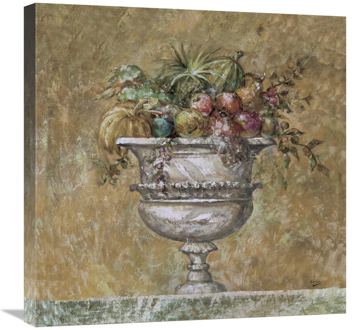 Global Gallery Fruit Fresco Canvas Wall Art - 24x24 Inch Modern Kitchen Decor - Perfect for Dining Room, Cafe & Home Decor