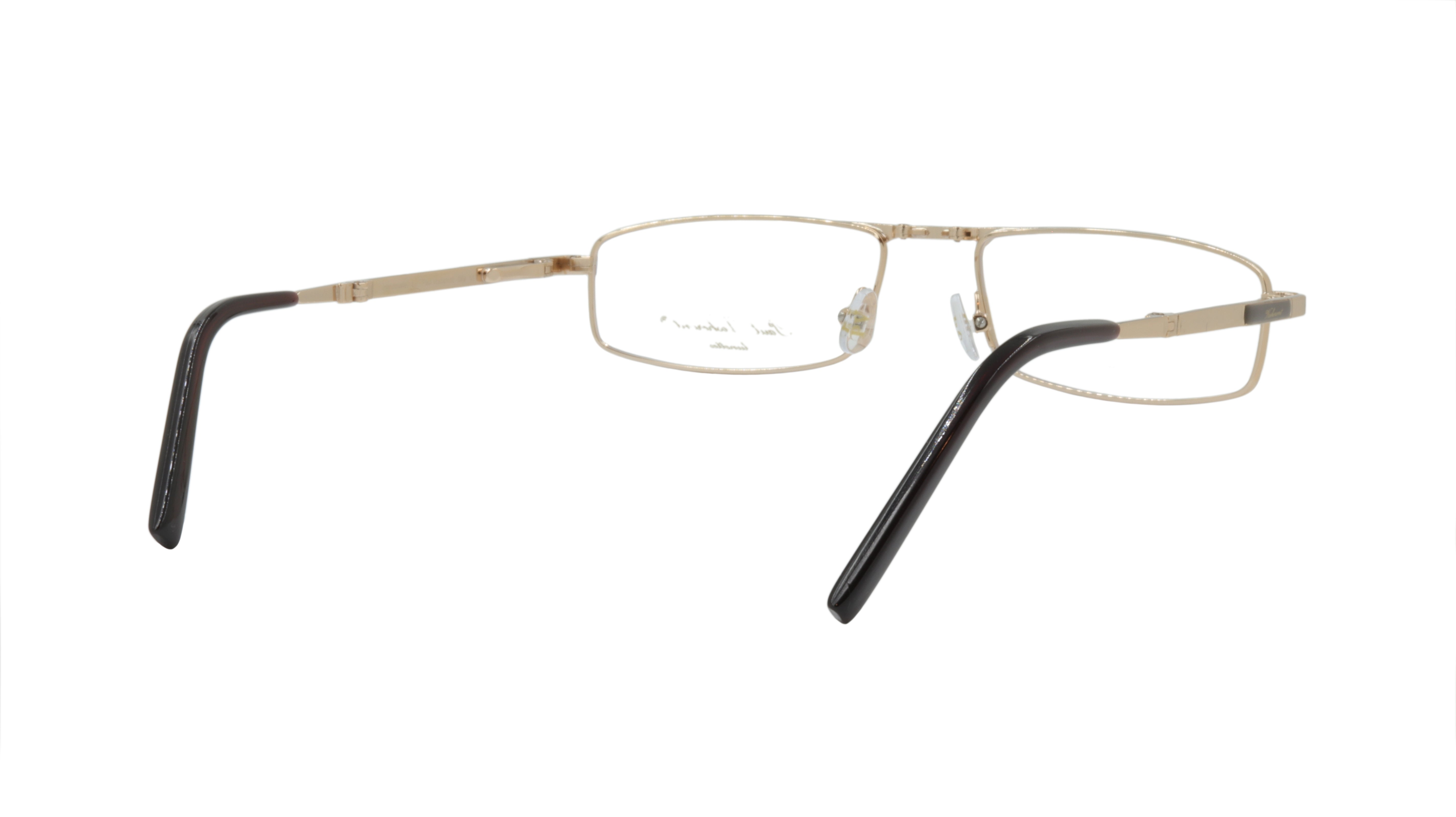 Paul Vosheront Rectangle Gold Acetate Optical Frame PV257 C1 - Stylish & Lightweight Eyeglasses for Men & Women - Perfect for Reading, Work & Fashion Accessories