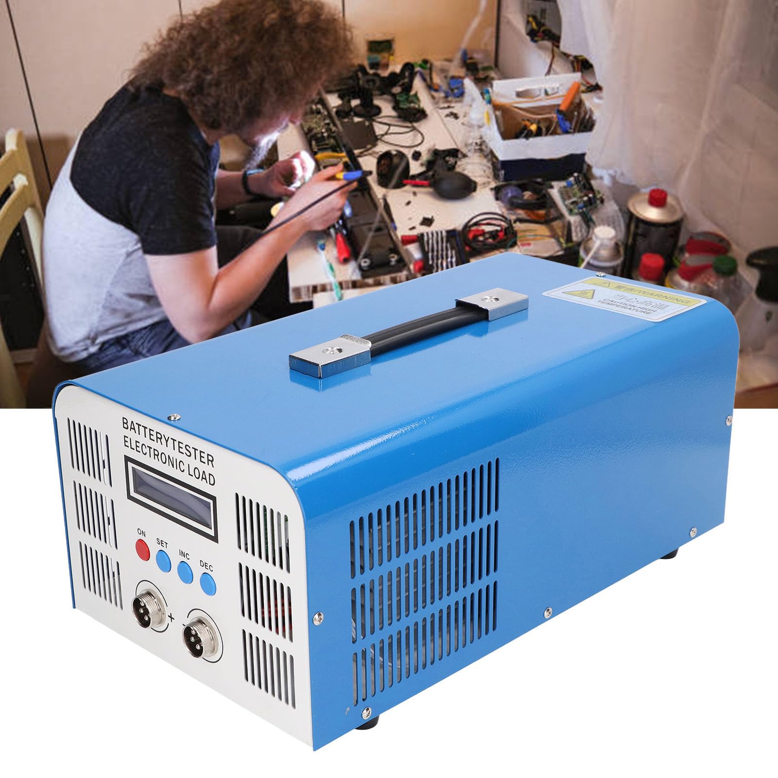 EBC A40L Electronic Load Battery Capacity Tester - Alloy Steel Material with Multiple Connections & Automatic Test Setup (110V US Plug) - Perfect for RC Cars, Solar Power Systems & DIY Electronics Projects