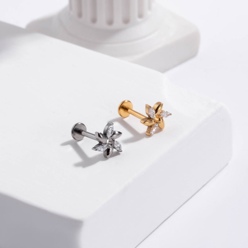 16G Cartilage Titanium Earrings - Hypoallergenic Cross Stud Earrings for Women | Perfect for Daily Wear, Piercing Jewelry Gift for Her