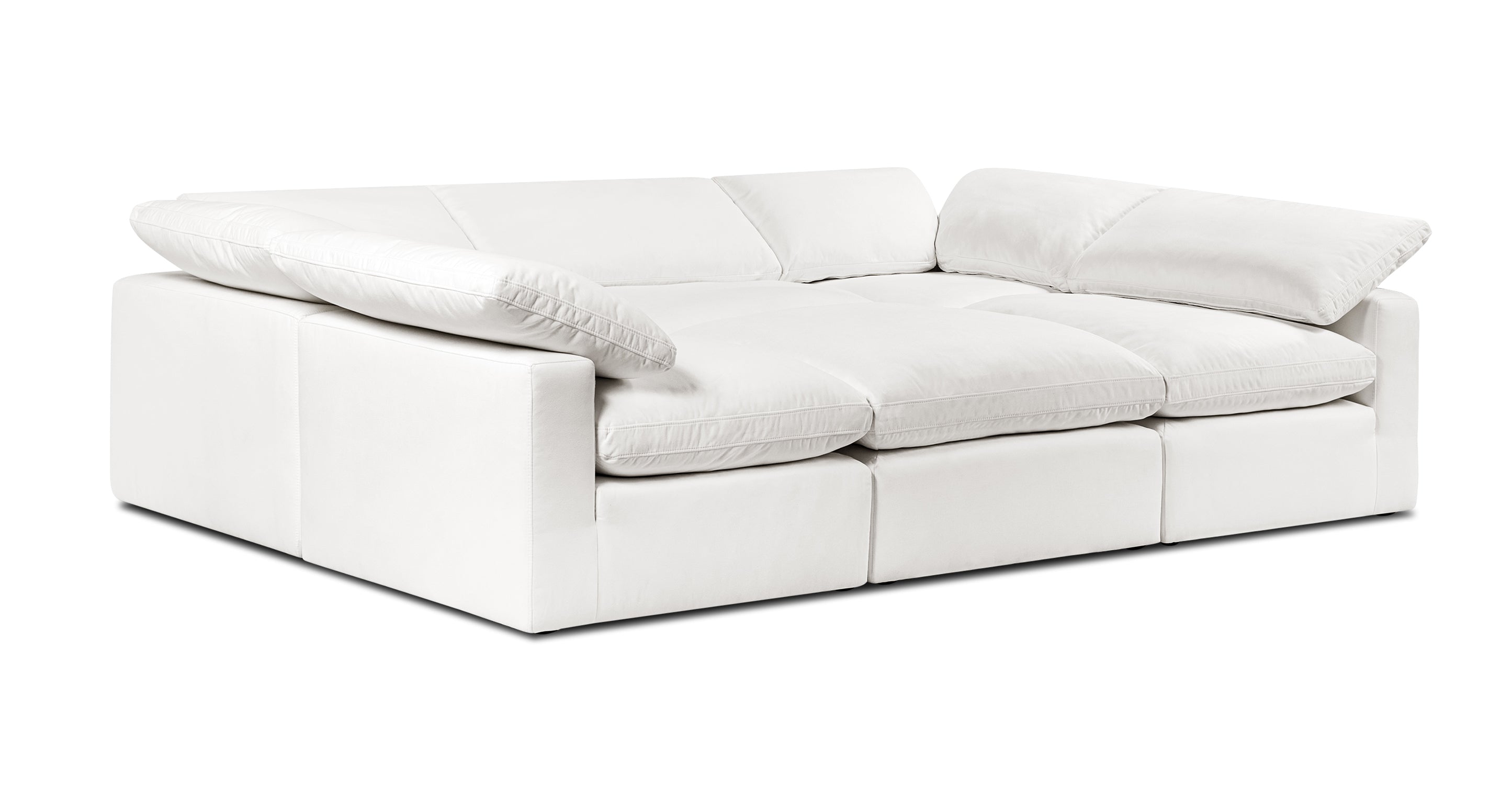 6-Seat Aspen Modular Sectional Sofa - Modern L-Shaped Pit Group with Reversible Chaise for Living Room, Family Room, or Basement