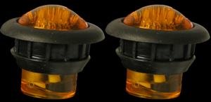 2 Pack Amber LED Clearance Marker Lights for RV & Trucks - 3 High-Intensity Diodes - Waterproof Side Marker Lights for Trailers, Boats & Commercial Vehicles - Durable & Bright Safety Lights for Night Driving
