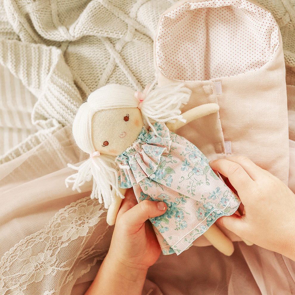 Alimrose Mini Matilda Sleeping & Awake Baby Doll - Blue & Pink for Kids | Perfect for Playtime, Nursery Decor & Gift Giving