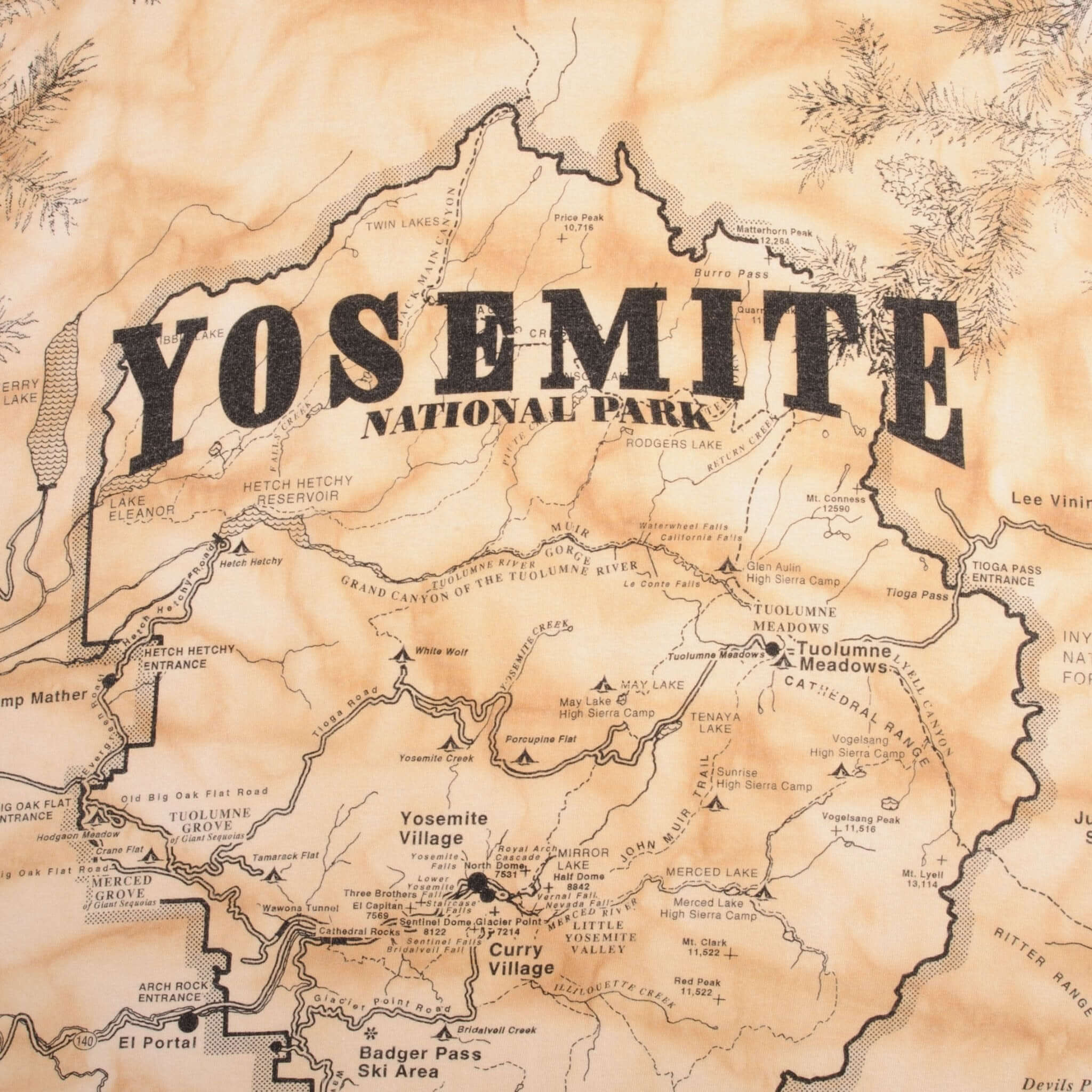 Vintage 1994 Yosemite National Park All Over Print T-Shirt XL - Made in USA - Perfect for Hiking, Camping & Outdoor Adventures
