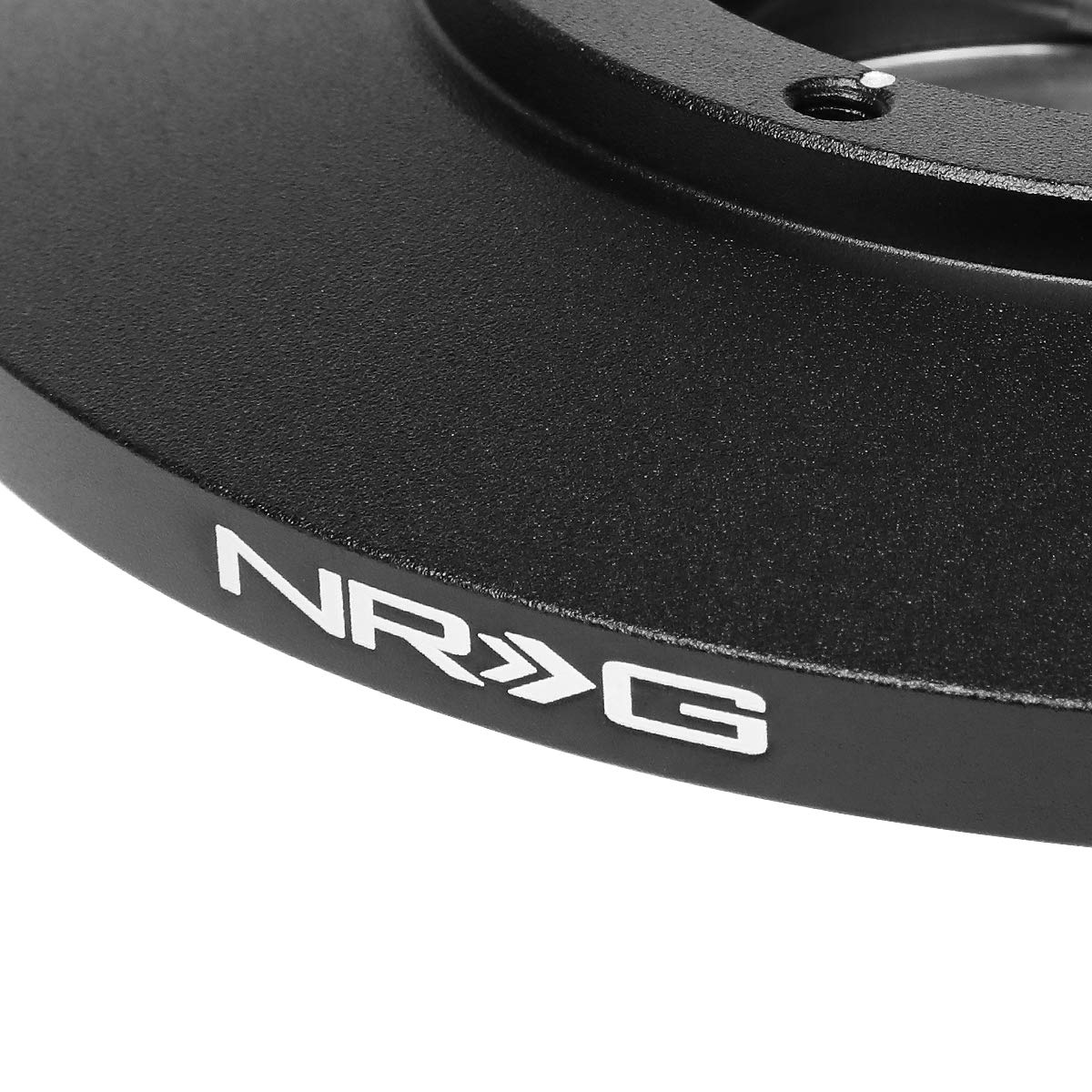 NRG Innovations SRK-MINH Steering Wheel Short Hub Adapter Kit with Free LED Keychain Flashlight - Black - Compatible with Most Aftermarket Wheels - Perfect for Racing, Drifting & Car Modifications