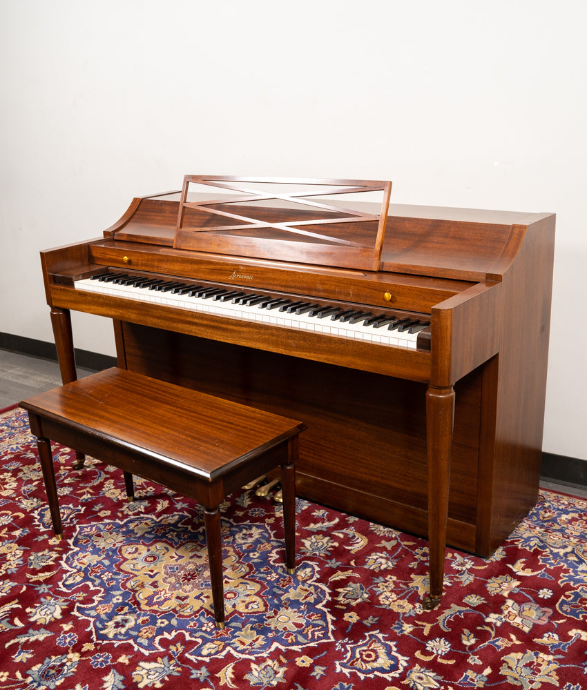 Acrosonic by Baldwin Spinet Piano - Satin Walnut Finish | Serial Number 743223ACRO | Perfect for Home, Studio & Small Venue Performances