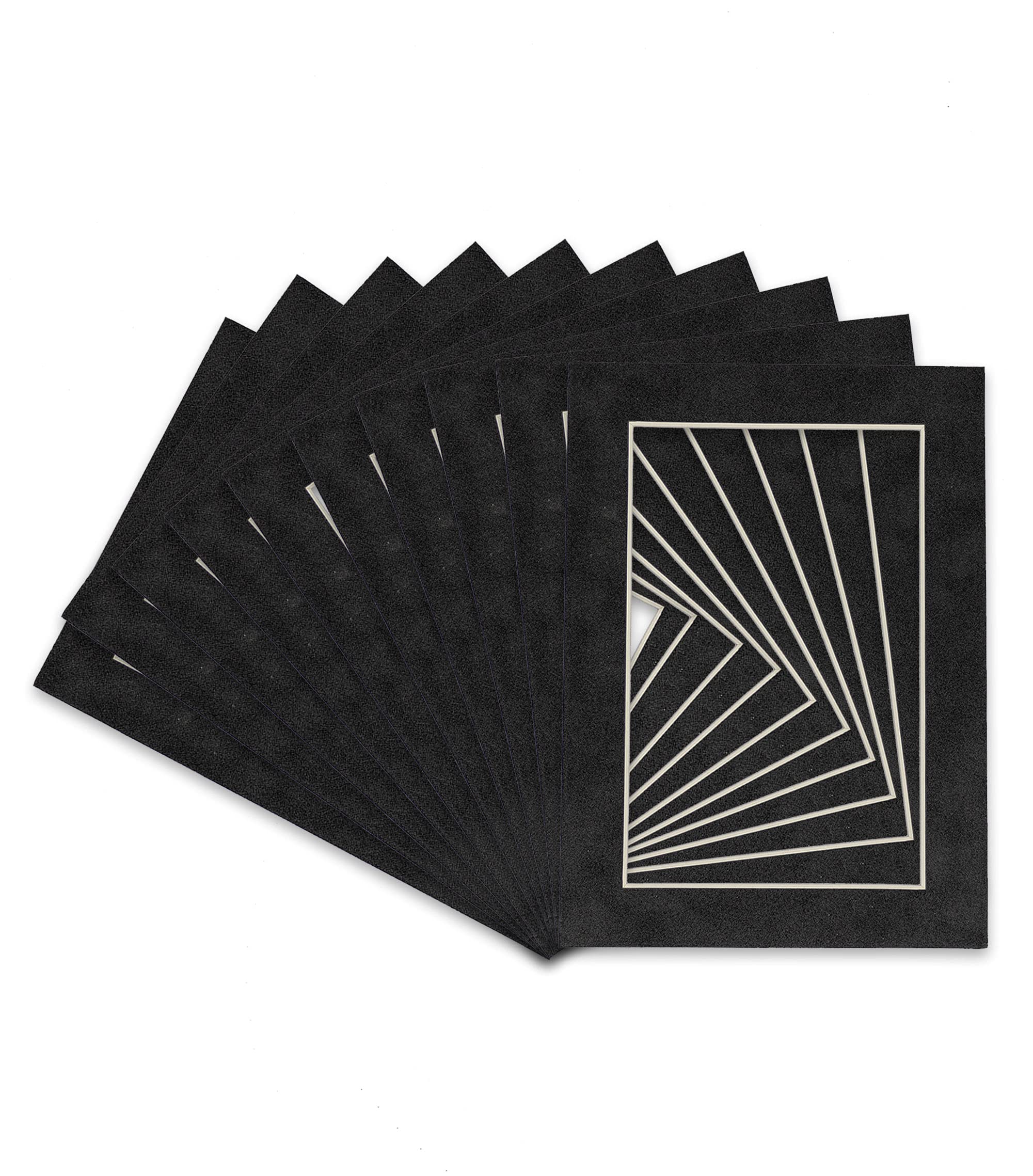 12x16 Inch Dark Grey Suede Picture Mat Board - Precut Acid-Free Bevel Cut Mat for 8.5x11 Photos - 10 Pack with Backing Boards & Clear Bags - Perfect for Framing Artwork, Scrapbooking, and Home Decor Display