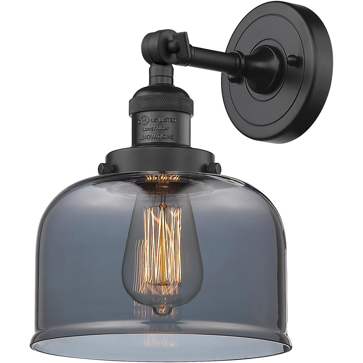 Innovations INNO203-BK-G73-LED Black LED Wall Sconce Light Fixture - Modern Indoor/Outdoor Lighting for Bedroom, Hallway, Porch & Patio