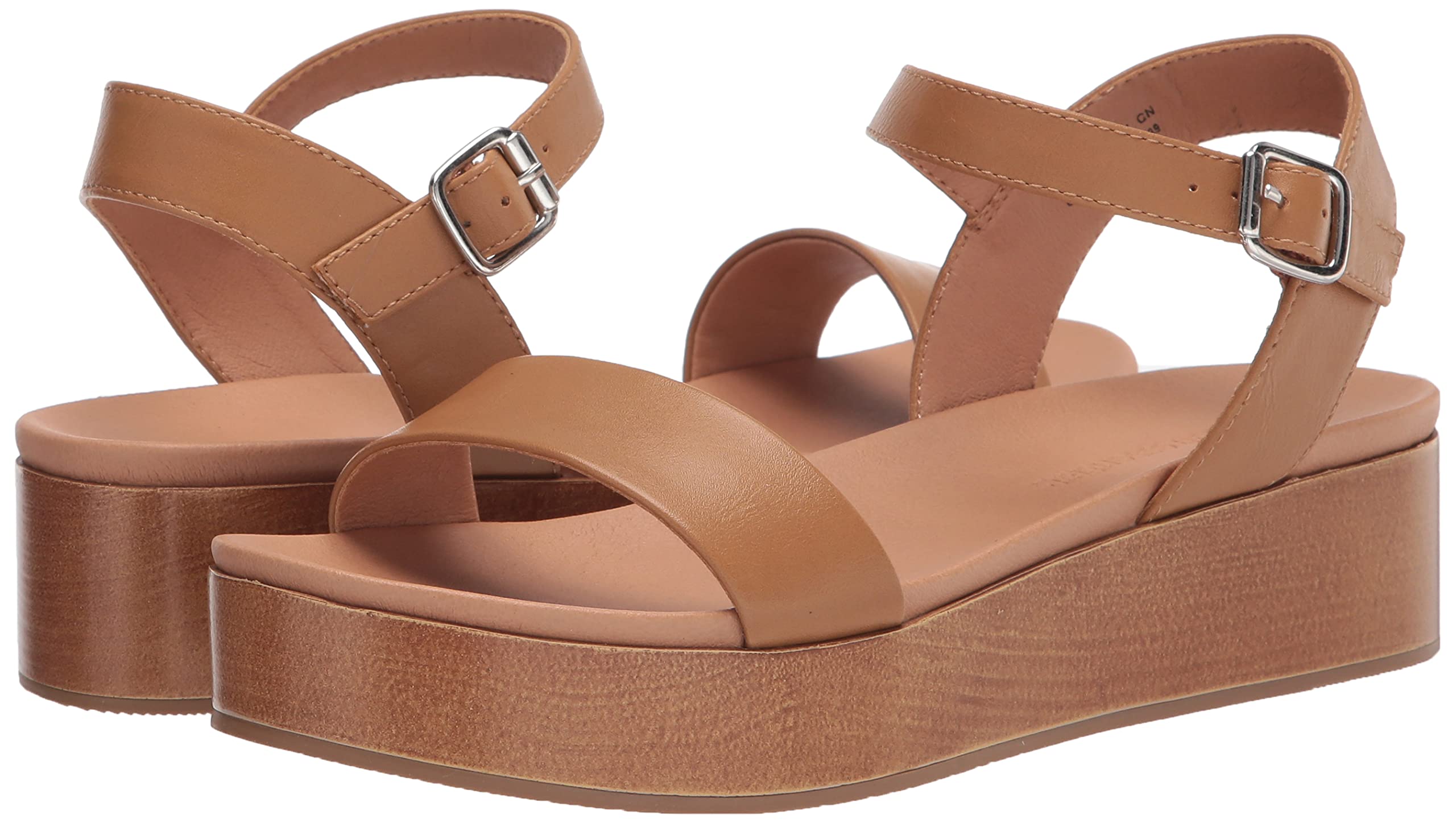 Amazon Essentials Women's Two Band Flatform Sandal - Comfortable Summer Casual Shoes for Walking, Beach & Outfits