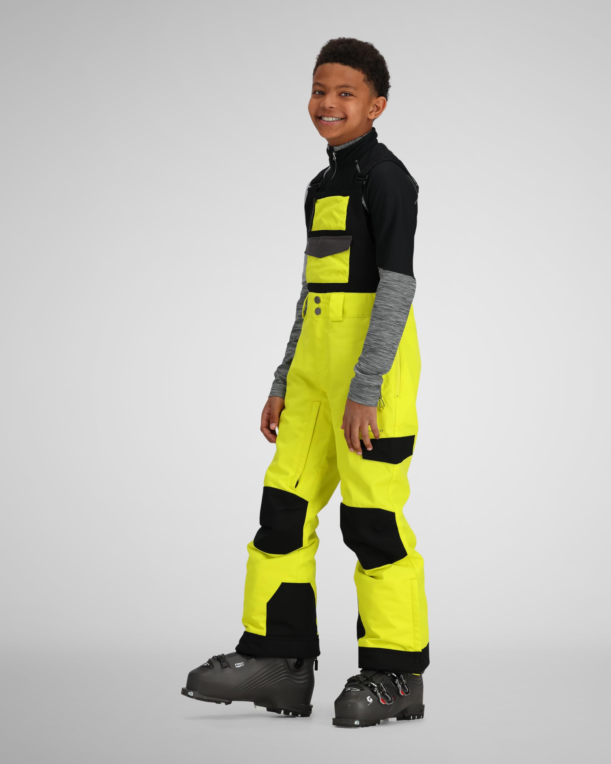 Obermeyer Teen Boys' Connor Bib Snow Pants - Waterproof Insulated Ski Bibs for Cold Weather, Snowboarding & Winter Sports